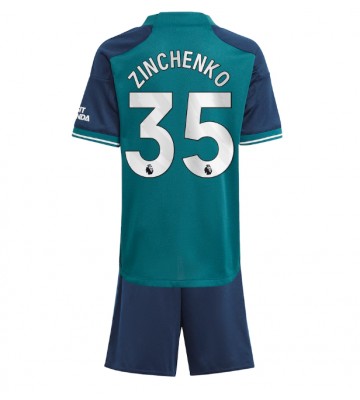 Arsenal Oleksandr Zinchenko #35 Tercera Equipación Niños 2023-24 Manga Corta (+ Pantalones cortos)